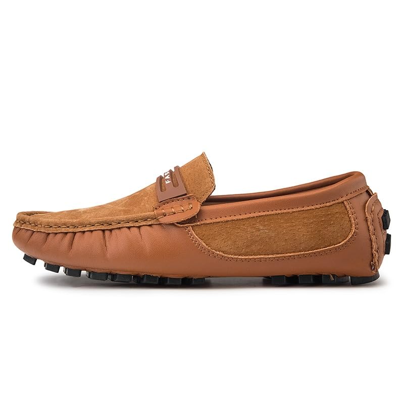 Loafers for Men Suede Vamp Penny Moccasins Driving Style Loafer Flat Heel Anti-Slip Comfortable Casual Slip-on2