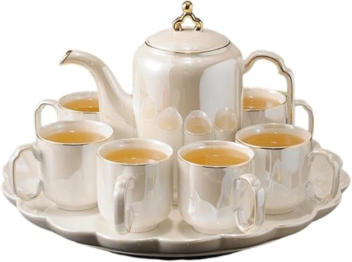 Zxyler陶磁器ティーセット 8点回転式 茶器セット 夫婦茶碗 おしゃれ ギフトボックス付き 結婚祝い・新築祝い・新生活向け