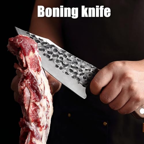 TOMBRO Huusk Japanese Forge Viking Boning Knife High Carbon Steel Sheath Kitchen Camping