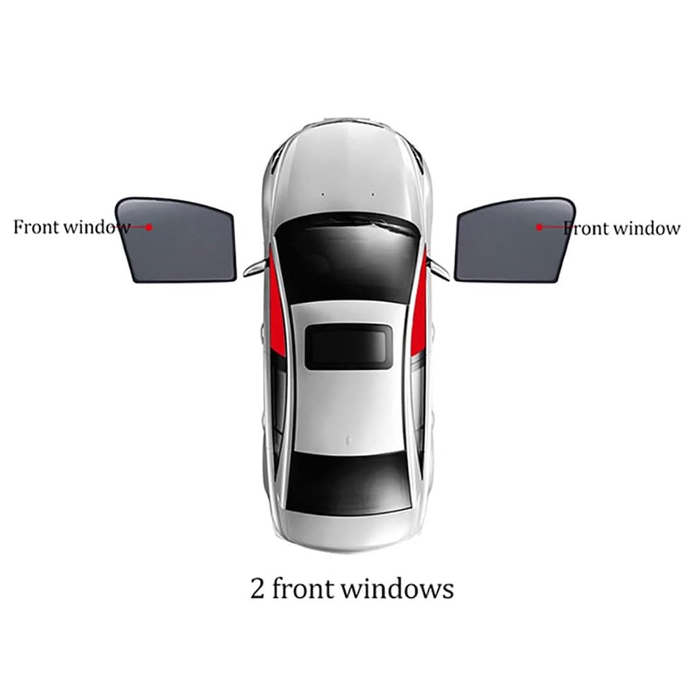 Coche Ventanas Laterales Parasol para TO-YOTA Handlander 2008-2014, Auto Parabrisas Delantero Aint Rayos UV Protección Privacidad Accesorios,A/2 Front Doors