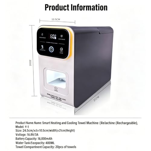 Calentador de toallas eléctrico de 550W con pantalla digital y cuatro niveles de temperatura 8
