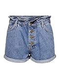 Only Mujer Onlcuba Life Paperbag Dnm Shorts Dot005 Pantalones Cortos Not Applicable, Medium Blue Denim, S