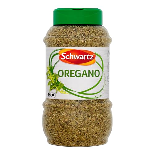 Schwartz Dried Oregano 85g Aromatic Herb with Sweet Peppery Flavour and Citrus Notes Ideal for Italian Greek Mexican and Caribbean Recipes in Restaurants Catering and Home Cooking