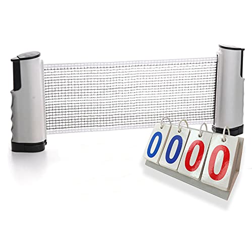 TOPRADE Table Tennis Net Ping Pong Net Portable Stretchable Retractable, Provided with a Score Board, Start a Game on Almost Any Table
