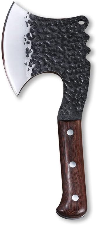 Miniatura 2 de Cuchillo de forja, cuchillo de carne de chef, cuchillos de cocina, juego con funda de cuero, transporte de llevar, carnicero, para acampar o al aire