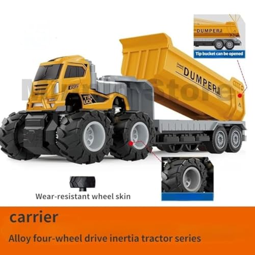 Image of Dumper Transport Truck 1:43 Metal Toys Alloy Diecast Truck Set Toy, Diecast Miniature Car Model Best Birthday Gift for Kids[Multicolor = Sent Any 1 Truck]