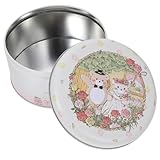 HIAKDOFT Caja Redonda de Hojalata para Galletas y Almacenamiento Duradero y Seguro para Dulces Diseño Decorativo para Fiestas y Festivales