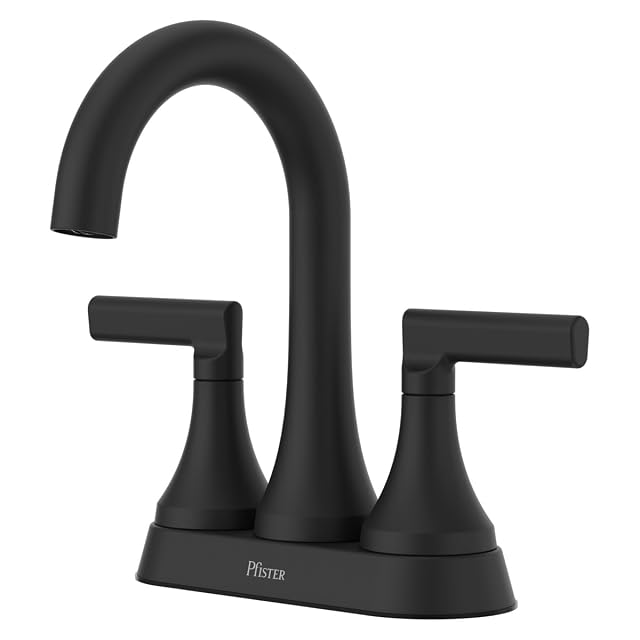 Pfister Vedra 2-Handle 4 Centerset Bathroom Faucet in Matte Black