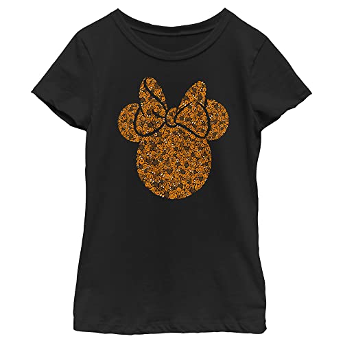 Disney Minnie Mouse Halloween Pumpkin Logo Fill Girls Standard T-Shirt
