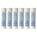 Tier1 20 Micron 10 Inch x 2.5 Inch | 6-Pack Spun Wound Polypropylene Whole House Sediment Water Filter Replacement Cartridge | Compatible with Pentek P20, SDC-25-1020, 155015-43, Home Water Filter