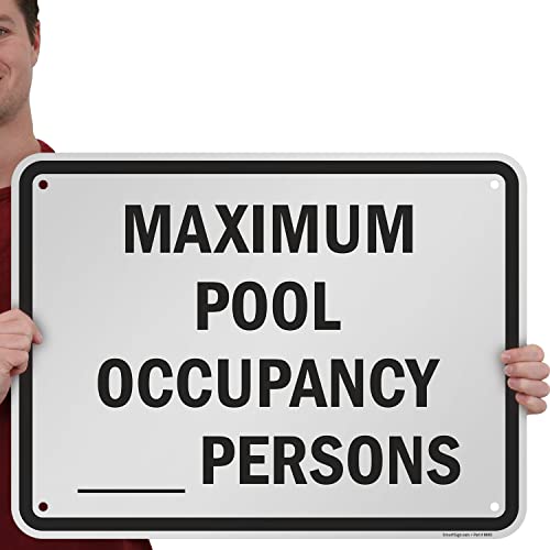 Cartel metálico para piscina 18 x 24 pulg miniatura 2