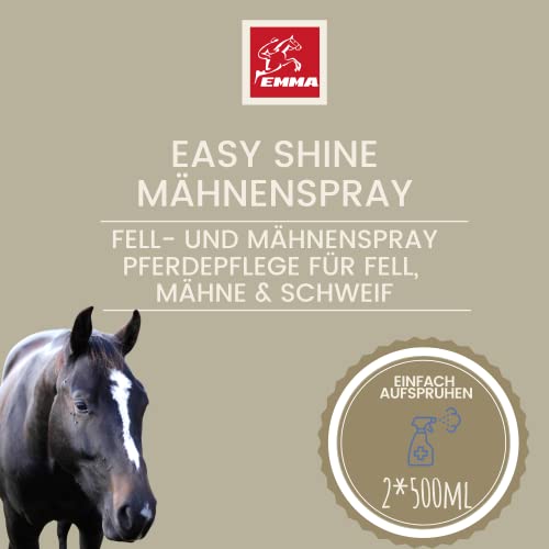 Mähnenspray Pferd & Pferde Teebaumöl Shampoo Pferdepflege-Set 2x0,5l I Pferdeshampoo I Schweifspray für Pferde Mädchen Geschenk I Hundeshampoo gegen Geruch für irritierte Haut I Fellpflege Hund Pferd