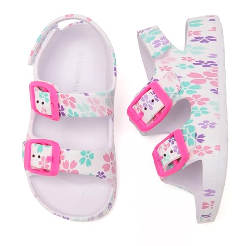 Image of INMINPIN Toddler Boys Girls Buckle Sandals Comfort Open Toe Sandal with Adjustable Back Strap