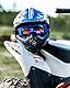 ILM Kinder Motocross Dirt Bike Motorradhelm ATV mit Goggles Sport Handschuhe ECE Approved B07,Blau Silber,Jugend-S