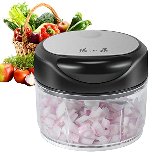 Manual Food Chopper Vegetable, Zhang Xiao Quan Hand Pull String Garlic Mincer Onion Cutter For Veggies, Ginger, Fruits, Nuts, Herbs, Durable Bpa Free Food Safe Material #TOP28