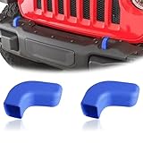 CmeRto Factory Bumper Tow Towing Trailer Hook Hitch Attachment Dust Protector Covers Cap Compatible with Jep Wrangler JK JL Gladiator TJ, Tow Hook Protector Jep Wrangler Accessories 2007-2022(Blue)