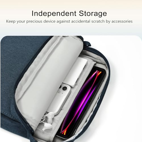 TiMOVO Laptop Sleeve Bag for MacBook Neo 13 inch 2026 Model A3404 with A18 Pro Chip, Handle Carrying Case with Shoulder Strap, Indigo - Image 4