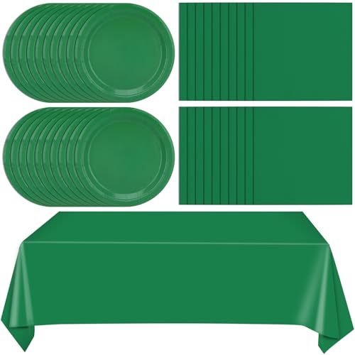 Juhap 49Pcs Green Birthday Party Decorations Green Party Supplies Set