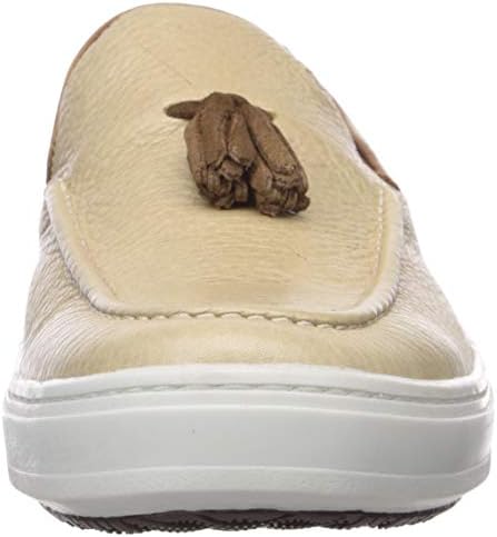 Brothers United Men's Genuine Leather Luxury Slip On Tassel Loafer, Taupe grainy, 12 M US | Image 1