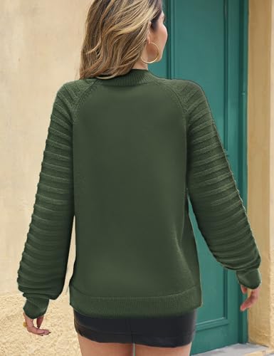 CiCiBird Women's Fall 2025 Knit Sweater Ribbed Long Sleeve Pullover Mock Neck Loose Soft Casual Jumper Tops2