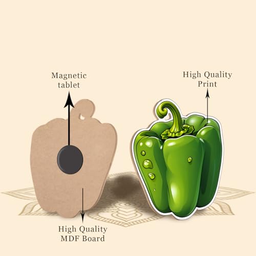 Image of LIVELLO Wooden Fridge Magnets for Home & Kitchen | Gift Items | Refrigerator Decorative Magnet | Funny Magnets | Kitchen Funny | Indian Cultural Themed Magnets (Multicolor 5)