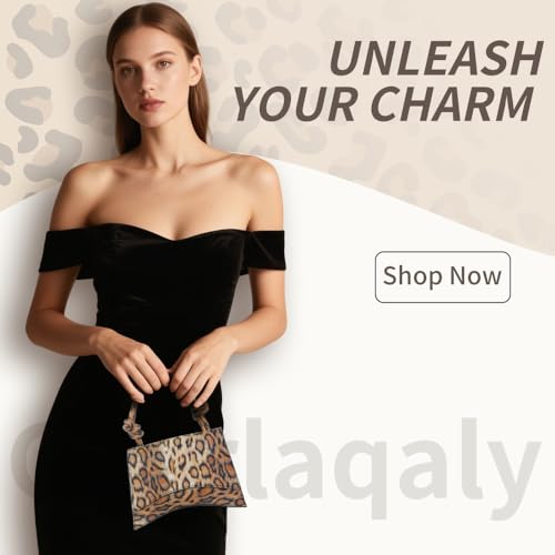 Geerlaqaly women's leopard print handbag, mini leopard print crossbody bag wallet, fashion handbag with shoulder strap4