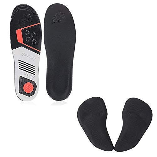 Vansun 2 Pairs Flatfoot Orthotic Shoe Insoles Set | Orthotic Arch, Foot-Care Shock Absorbing Shoe Cushion, Trimable Arch Support Shoe Pads For Impact Sports With Metatarsal Pads (S) #TOP11