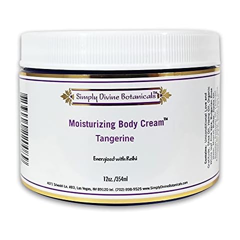 Simply Divine Botanicals Moisturizing Body Cream - Natural and Organic Lotion with Shea Oil, Hemp Oil and Aloe Vera, 12 oz (Tangerine) Cover