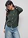 CIDER Womens Wool Blend Knit Cardigan Trendy Crew Neck Button Down Long Sleeve Cozy Fall Fashion Sweater Loose Fit Wool Top Dark Green