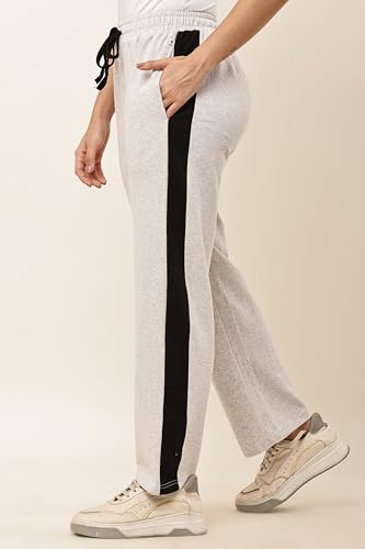 Image of Women's Loose Fit Track Pants - Polycotton Joggers with Elastic Waistband & Side Pockets | Lower Comfortable for Gym, Running & Casual Wear