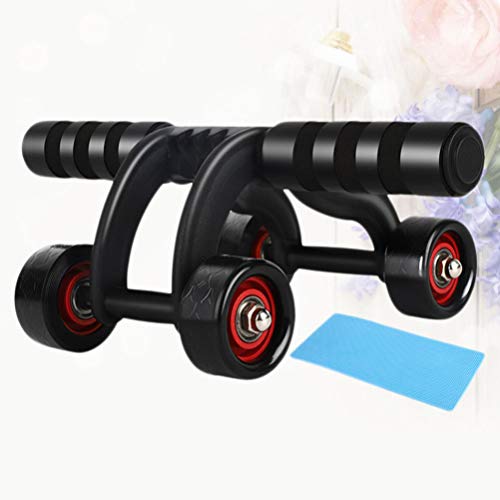 BESPORTBLE Rolo Ab ergonômico para abdômen com joelheira e almofada de freio, equipamento de treino