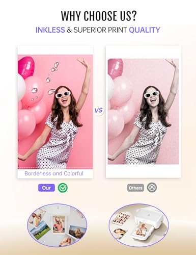 Image of iDPRT 4x6 Photo Printer, CP4100 Photo Printer for iPhone & Android with 108 Sheets & 2 Cartridges, Wi-Fi Wireless Portable Picture Printer, Instant Print Photos, Dye Sublimation, White