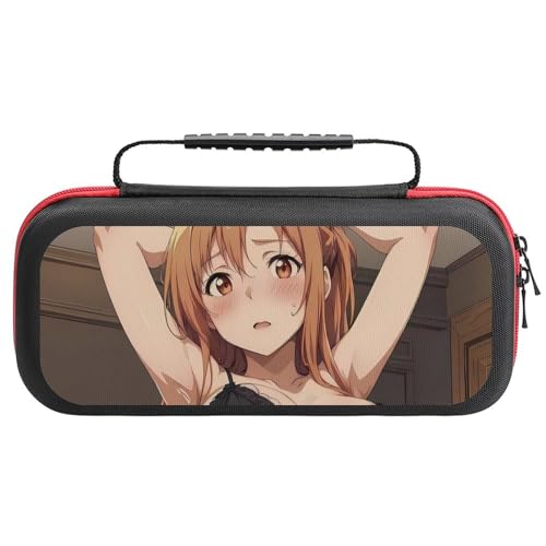 Switch ケース かわいい ソードアート・オンライン SAO アスナ スイッチ 収納ケース カバー ナイロン素材 全面保護 防塵/防水/防汚/耐衝撃 26x11.5x5.2cm Switchに対応 保護用ハードケース 大容量な収納力 アクセサリーポーチ