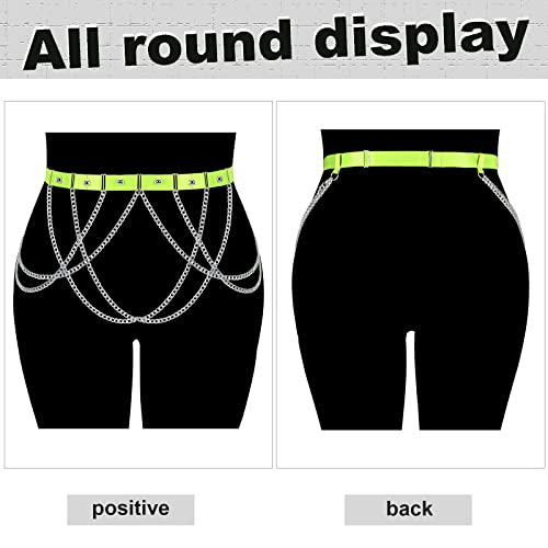 Women's Body Harness Garter Belt Plus Size Stockings Fashion Metal Chain Belt Punk Gothic Carnival Dance Festival Costume4