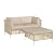 U-MAX 2 Pieces Outdoor Patio Furniture Set, Wicker Boho Outdoor Sofa Set, Patio Conversation Sectional with Water Resistant Thick Cushions and Coffee Table(Loveseat&Coffee Table)