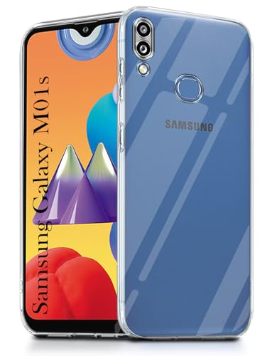 Image of Jkobi Back Cover for Samsung Galaxy M01s (Silicone Clear Shockproof Case with Camera Protection | Soft and Flexible | Transparent)
