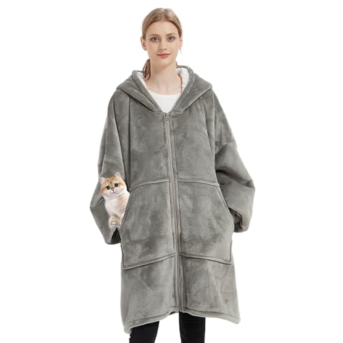 Übergroße Hoodie Sweatshirt Super Weiche Warme Decke...