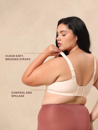Image of Everyday Seamless T Shirt Bra for Women | Full Coverage,Wire-Free and Soft Padded Bra | Wide Straps Provides Gentle Lift and Support | Smart Airflow Reduce Underboob Sweat Perfect Cup Sizes A,B,C