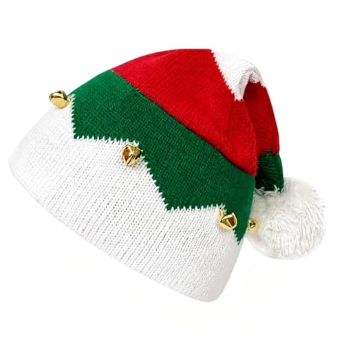 Taodyans Weihnachtsmütze mit Glöckchen, Gestreift,...