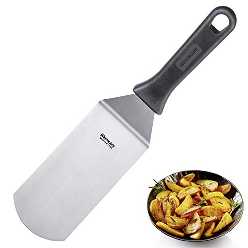 Westmark Profi-Wender/Grill-Spachtel, Gewinkelt, Flexibel, Geschlossen, Klingenmaß: 7,5 x 15 cm, Länge: 31,5 cm, Rostfreier Edelstahl/Kunststoff, Master Line, Schwarz/Silber, 13362270