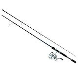 Daiwa DSK10-2B/F502UL D-Shock Freshwater Spinning Combo, 2 Bearings, 5' Length, 2Piece Rod, Ultra Light Power, Fiberglass Blank Material, Multi-Coloured