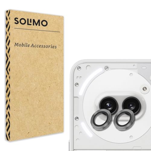 Amazon Brand - Solimo Camera Glass Lens Protector Ring for Nothing Phone 2A Case Friendly with Edge-to-Edge Protector Coverage and Easy Installation (Silver) 2 41yQsU+H4IL