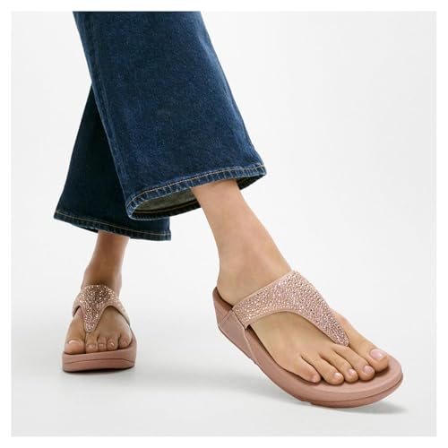 Image of FitFlop Women's Lulu Crystal Toe-Post Sandal