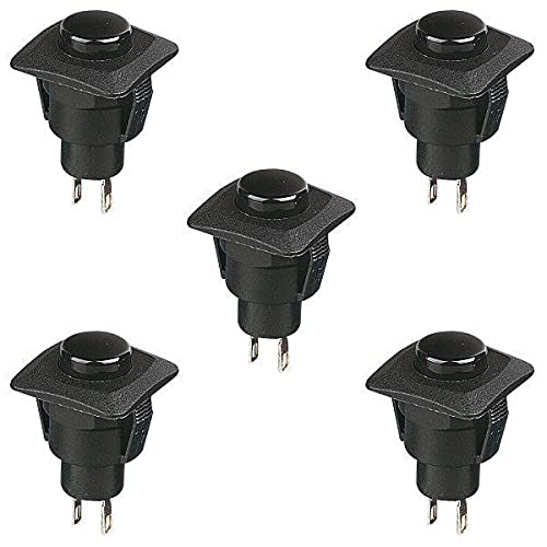 Black On-(Off) Momentary Low Profile Push Button Switch SPST R13-510B ...