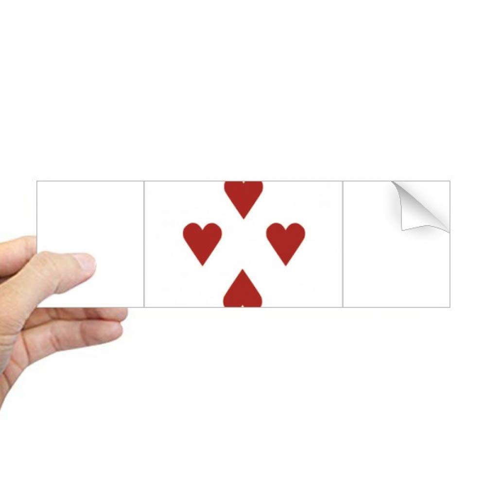 Sticker rectangulaire motif cœurs cartes à jouer pour filtrer la lumière
