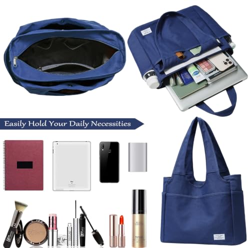 Image of KYALOU Utility Large Tote Bag, Women Casual Shoulder Bags for Work School Gym Beach Travel Shopping Grocery