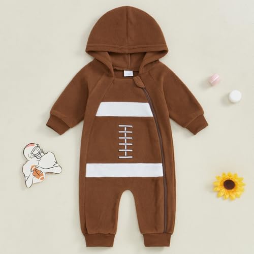 Newborn Baby Thanksgiving Outfit Turkey Long Sleeve Romper Jumpsuit One Piece Hooded Bodysuit Fall Clothes 0-18M2
