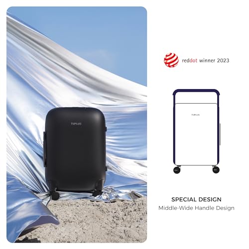TUPLUS Suitcase ABS Hard Shell Luggage Hold Check in Travel Case with 4 Spinner Wheels,TIME CAPSULE COLLECTION3