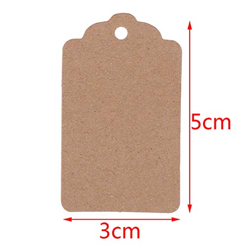 200 étiquettes Cadeaux En Papier Kraft – 5 Couleurs, Avec Ficelle De Jute, Pour Emballages Créatifs - 3