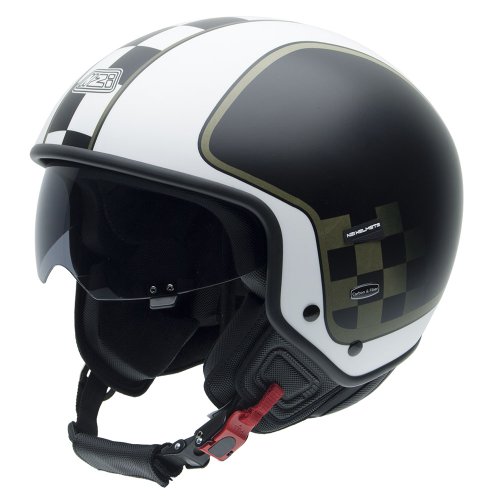 NZI 010260G625 Center Casco da Moto, Bianco